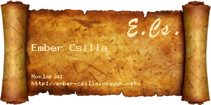 Ember Csilla névjegykártya