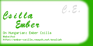 csilla ember business card